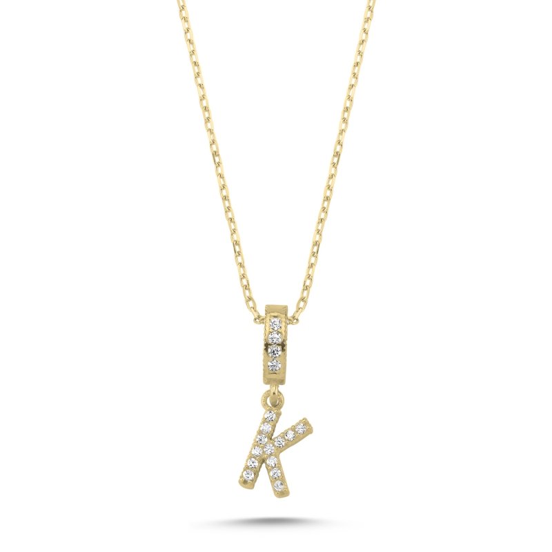 -K-%20Initial%20CZ%20Necklace-Gold%20Plated