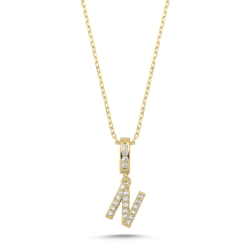 -N-%20Initial%20CZ%20Necklace-Gold%20Plated