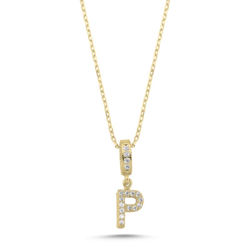 -P-%20Initial%20CZ%20Necklace-Gold%20Plated