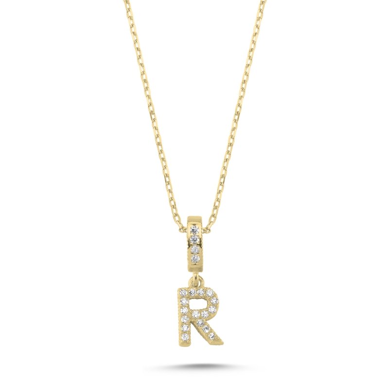 -R-%20Initial%20CZ%20Necklace-Gold%20Plated