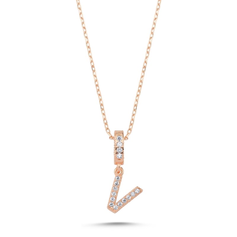 -V-%20Initial%20CZ%20Necklace-Rose%20Gold%20Plated