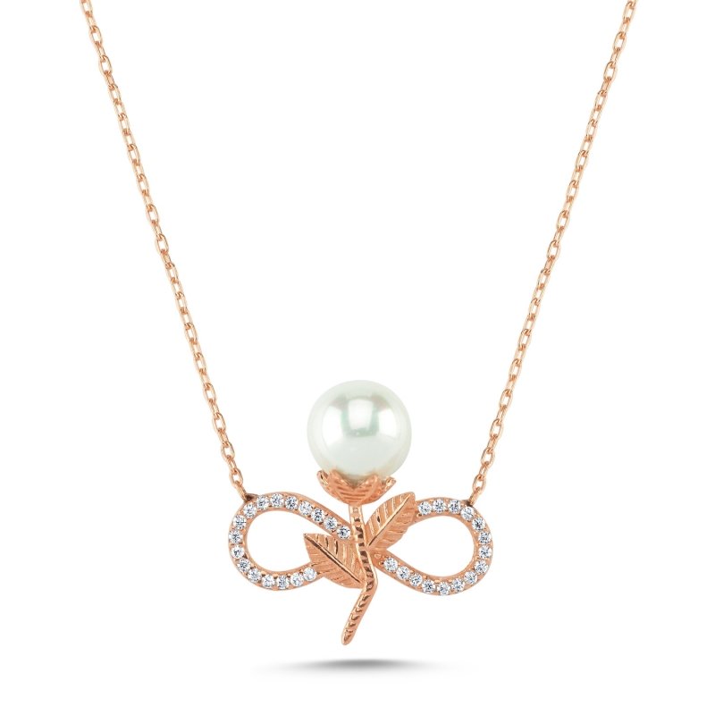 Infinity%20Pearl%20&%20CZ%20Necklace-Rose%20Gold%20Plated