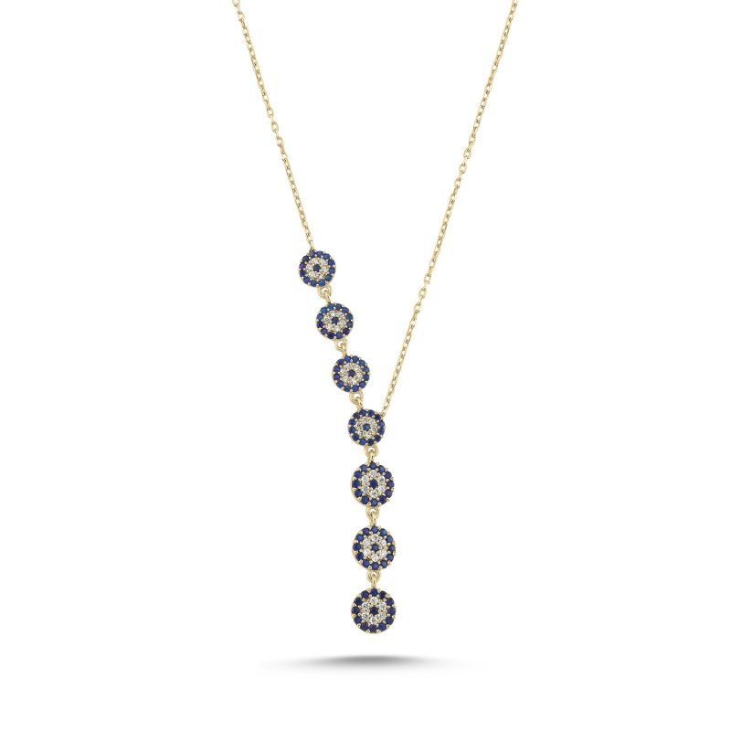 Evil%20Eye%20CZ%20Dangle%20Y%20Necklace-Gold%20Plated