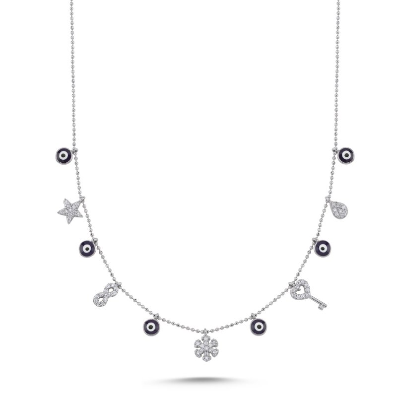 Evil%20Eye%20Enamel%20&%20CZ%20Charm%20Necklace