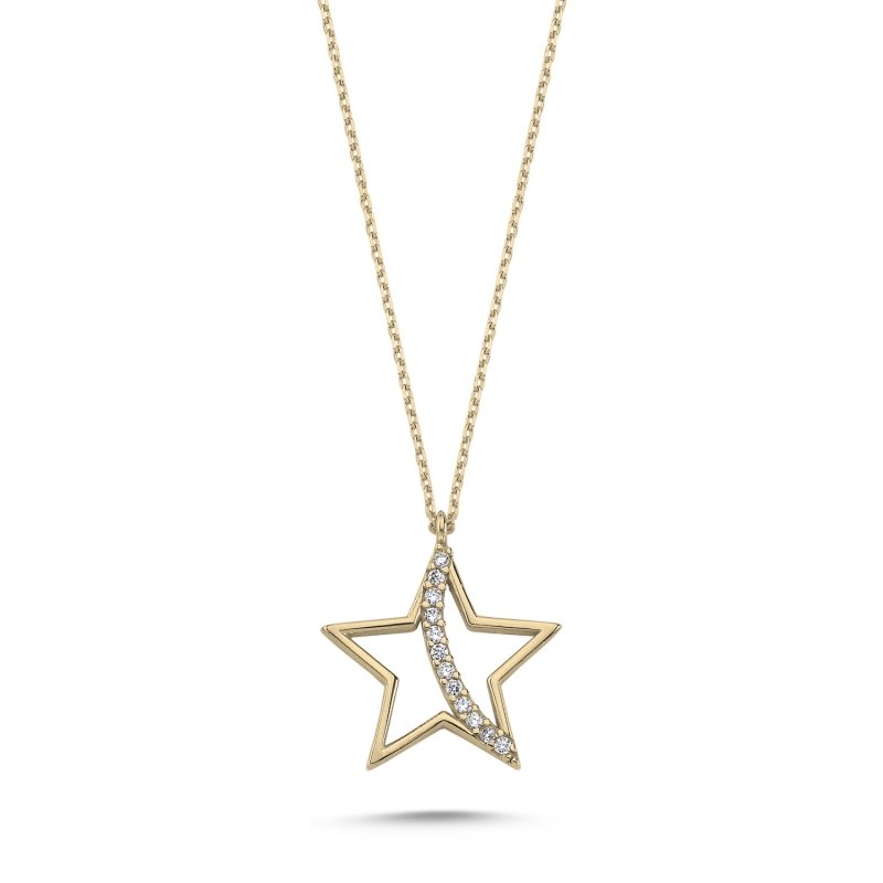 Star%20&%20Arabic%20Alif%20Letter%20CZ%20Necklace-Gold%20Plated