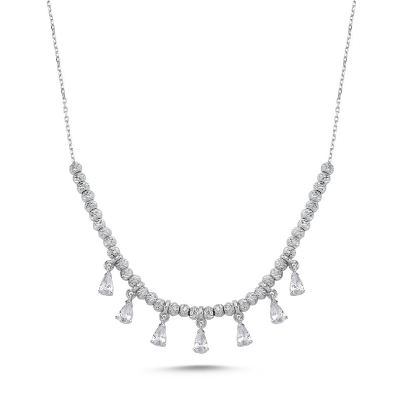 Diamond%20Cut%20Ball%20&%20CZ%20Dangle%20Necklace