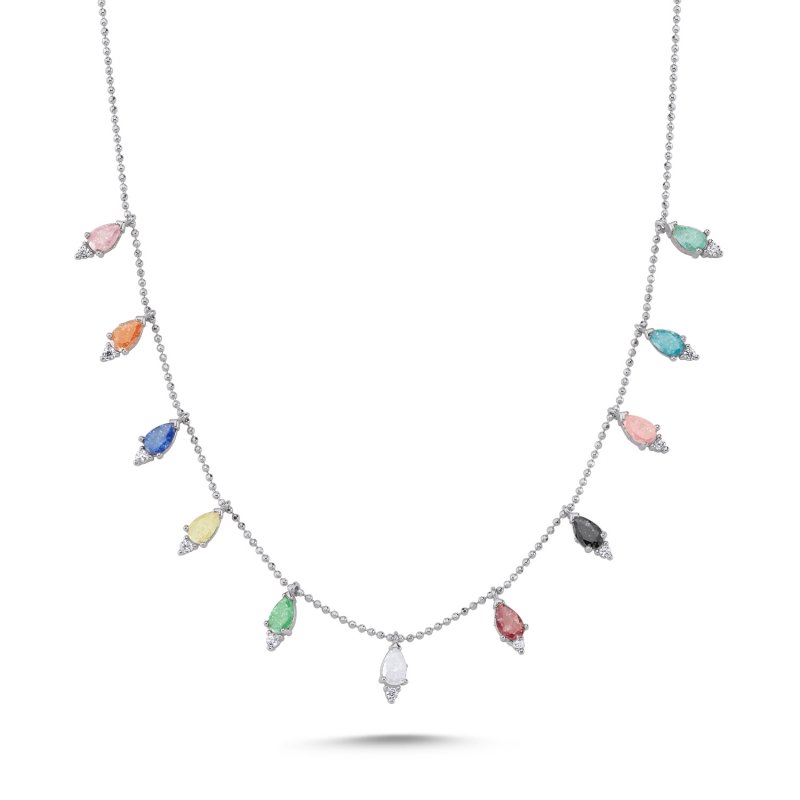 Teardrop%20Iced%20Multi%20Color%20CZ%20Dangle%20Charm%20Necklace