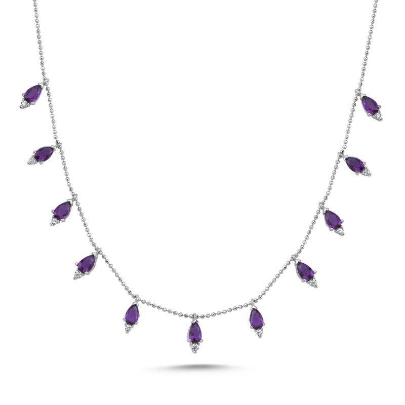 Teardrop%20Amethyst%20CZ%20Dangle%20Charm%20Necklace