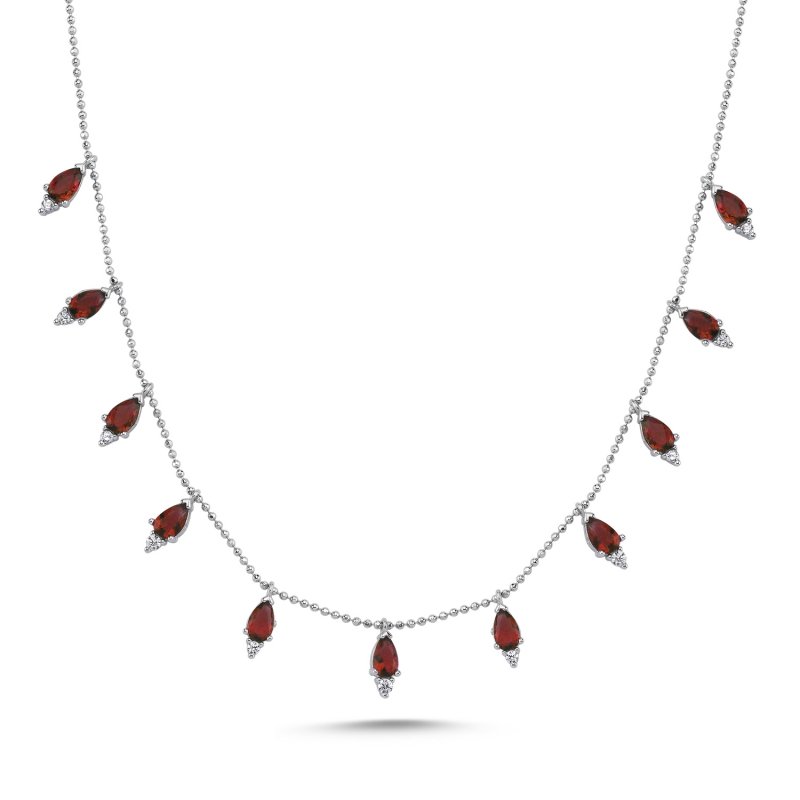 Teardrop%20Garnet%20CZ%20Dangle%20Charm%20Necklace