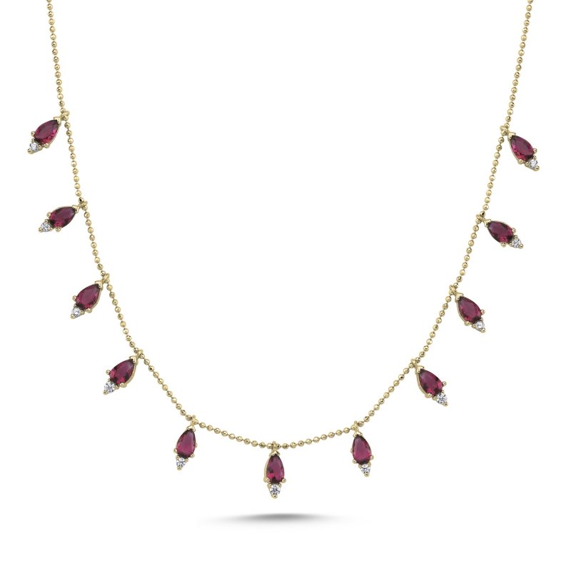 Teardrop%20Ruby%20CZ%20Dangle%20Charm%20Necklace-Gold%20Plated