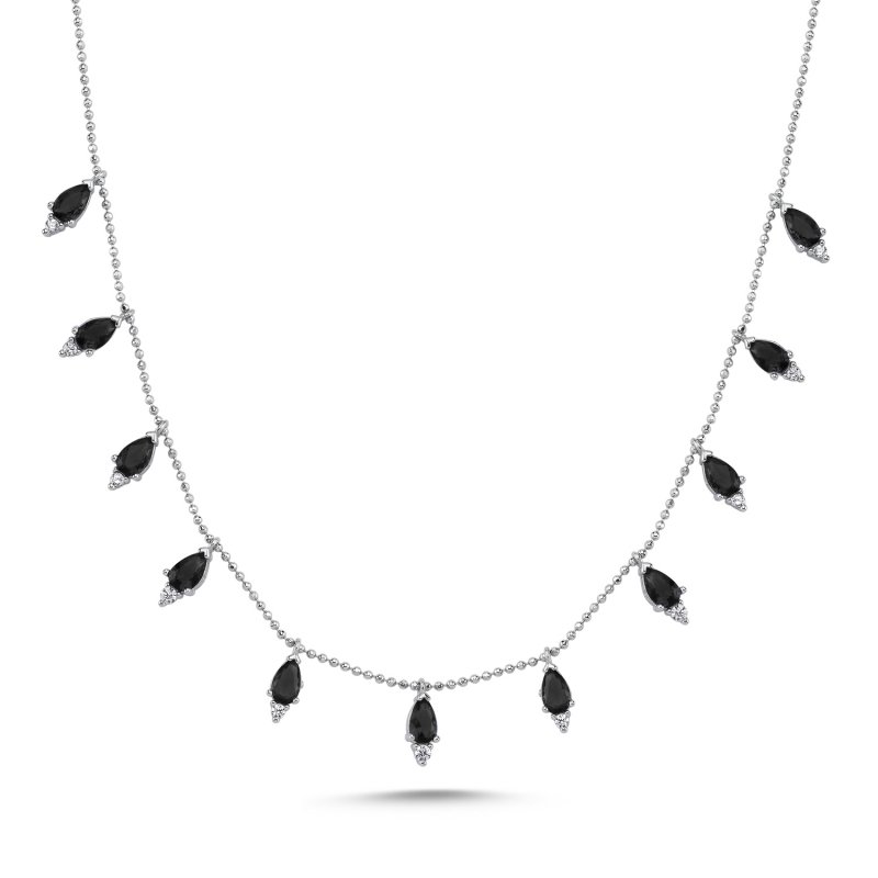 Teardrop%20Black%20CZ%20Dangle%20Charm%20Necklace