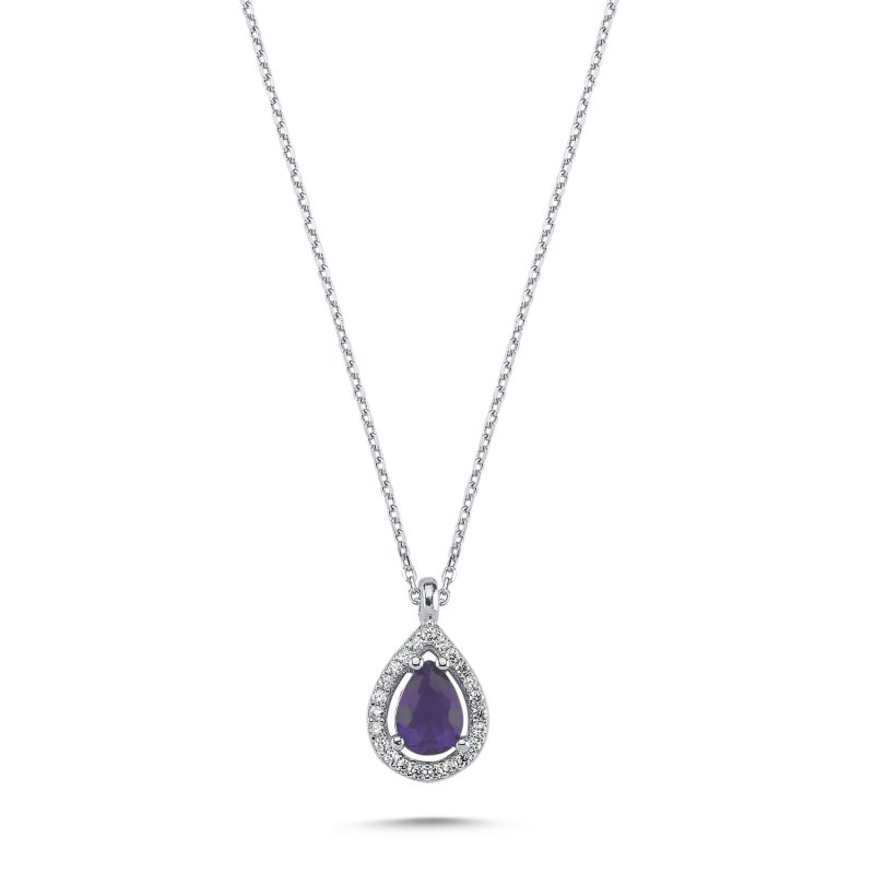 Teardrop%20Amethyst%20CZ%20Halo%20Solitaire%20Necklace