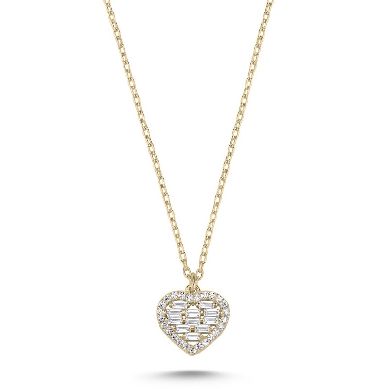 Heart%20Baguette%20CZ%20Necklace-Gold%20Plated