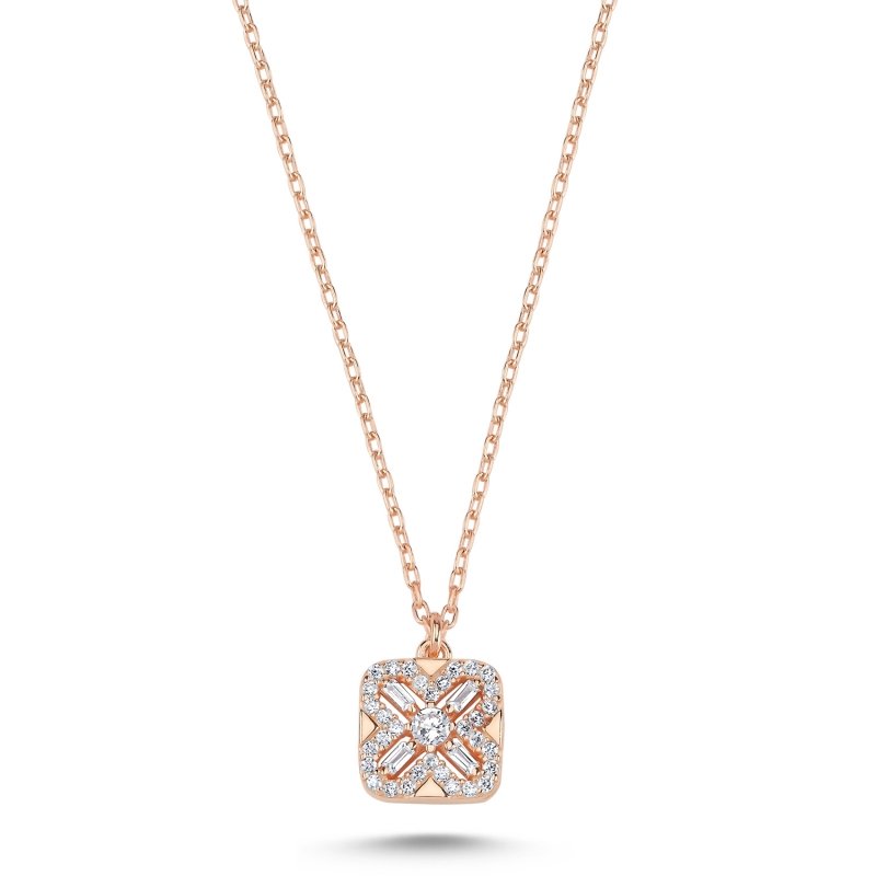 Baguette%20CZ%20Necklace-Rose%20Gold%20Plated