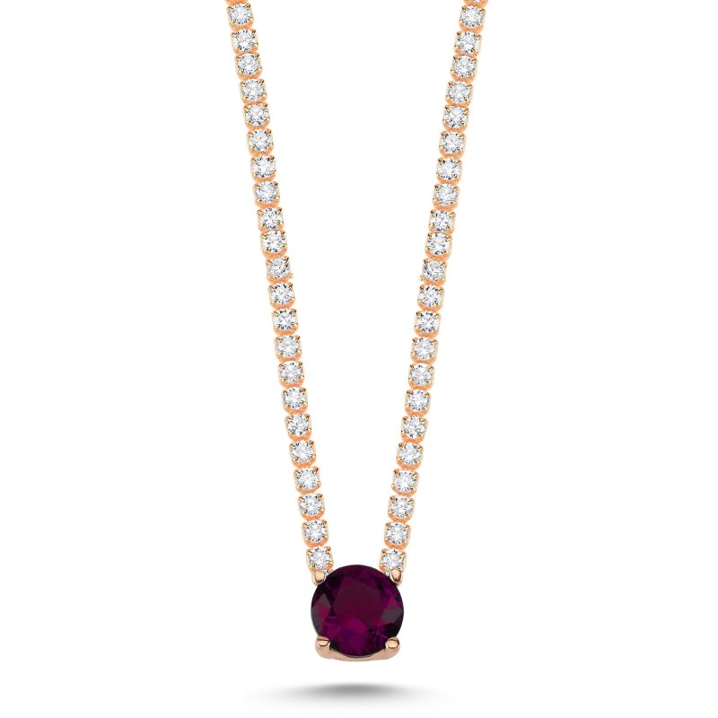 Ruby%20CZ%20Tennis%20Necklace-Rose%20Gold%20Plated