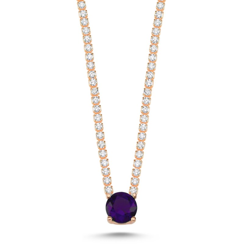 Amethyst%20CZ%20Tennis%20Necklace-Rose%20Gold%20Plated