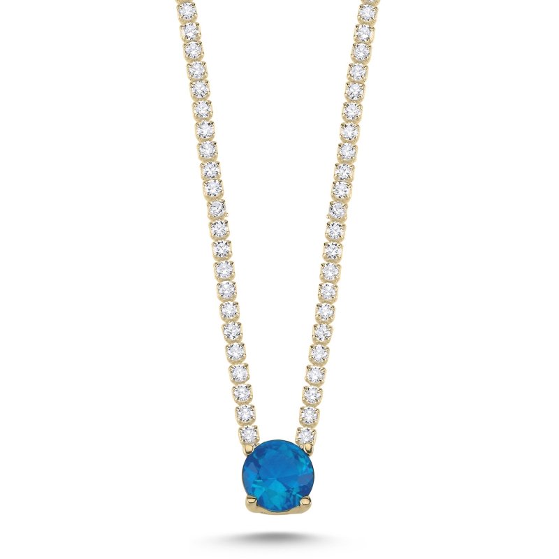 Aquamarine%20CZ%20Tennis%20Necklace-Gold%20Plated