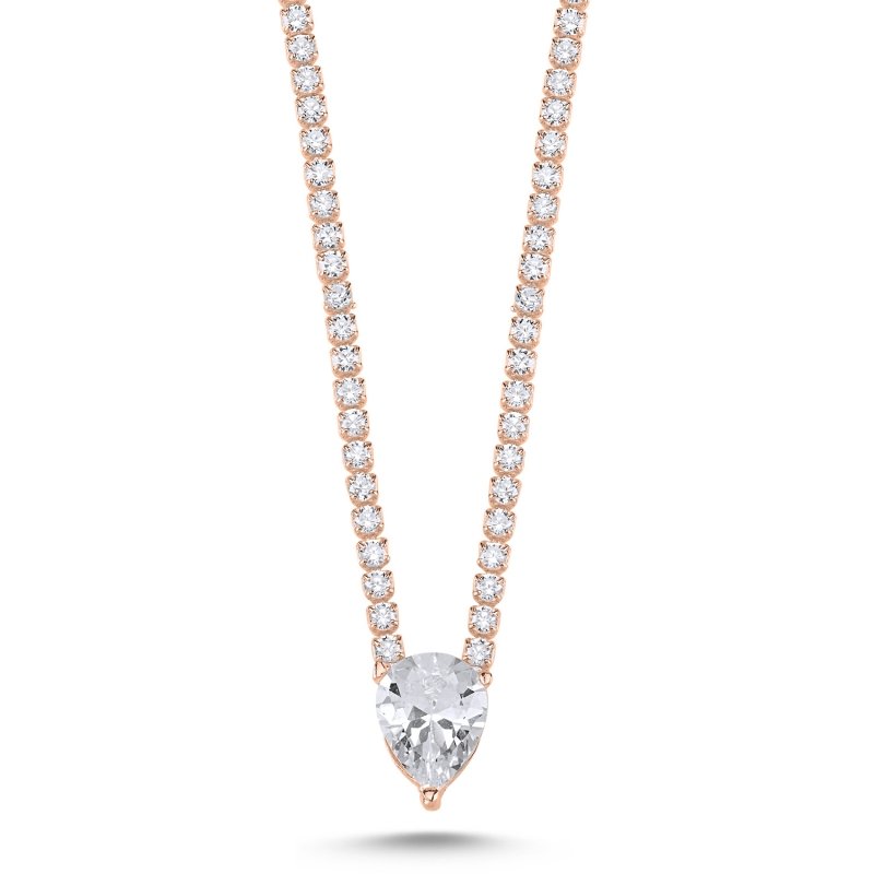 CZ%20Tennis%20Necklace-Rose%20Gold%20Plated