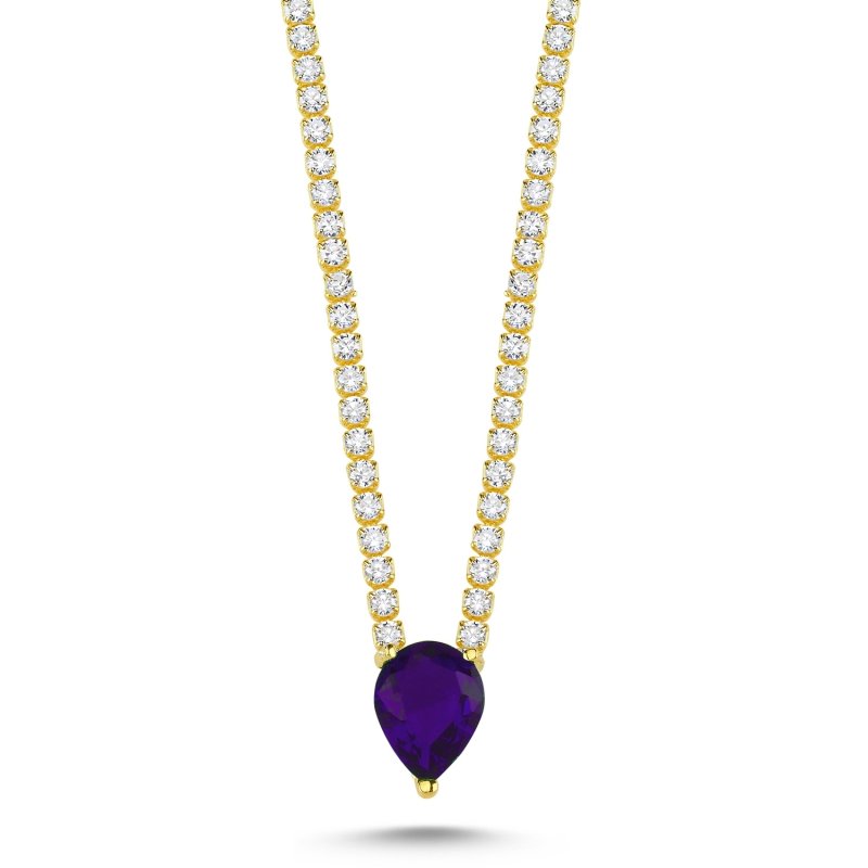 Amethyst%20CZ%20Tennis%20Necklace-Gold%20Plated