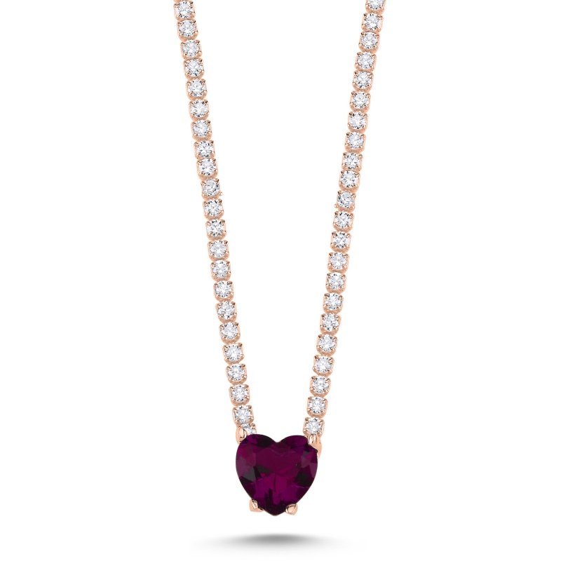 Ruby%20CZ%20Tennis%20Necklace-Rose%20Gold%20Plated