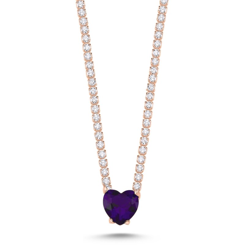 Amethyst%20CZ%20Tennis%20Necklace-Rose%20Gold%20Plated