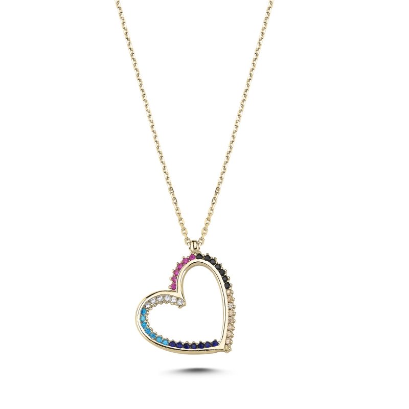 Heart%20Colored%20CZ%20Necklace-Gold%20Plated