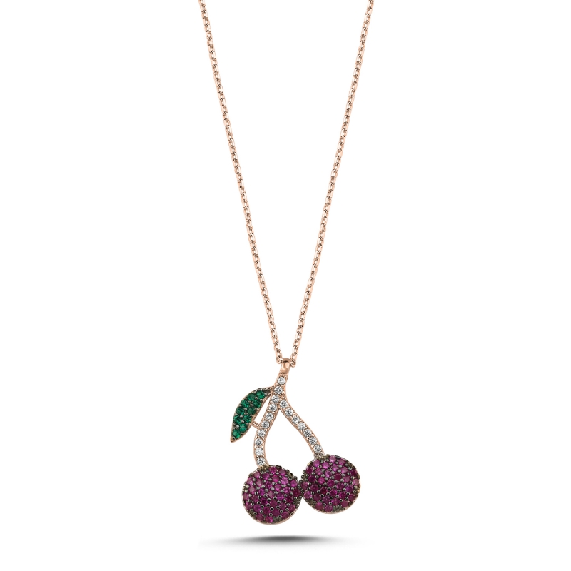 Cherry%20CZ%20Necklace-Rose%20Gold%20Plated