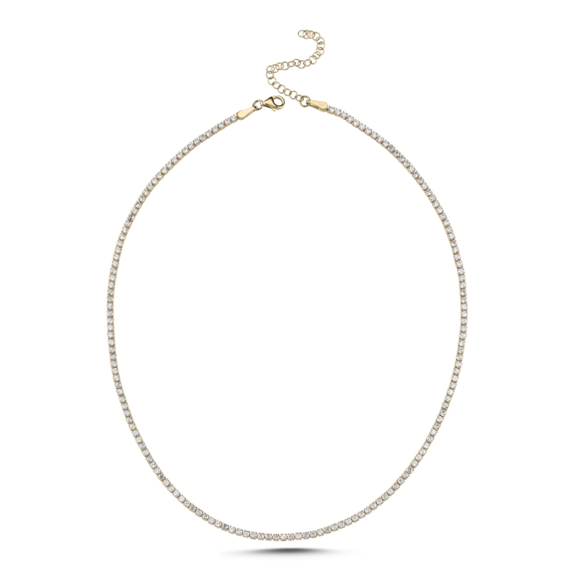 Tennis%202mm%20CZ%20Necklace-Gold%20Plated