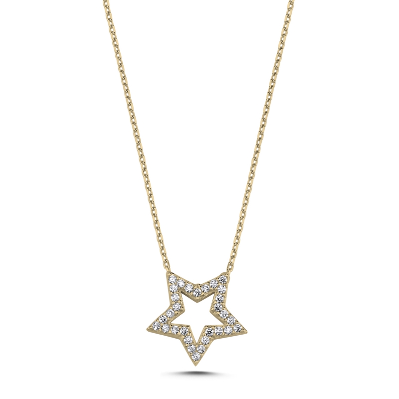 Star%20CZ%20Necklace-Gold%20Plated