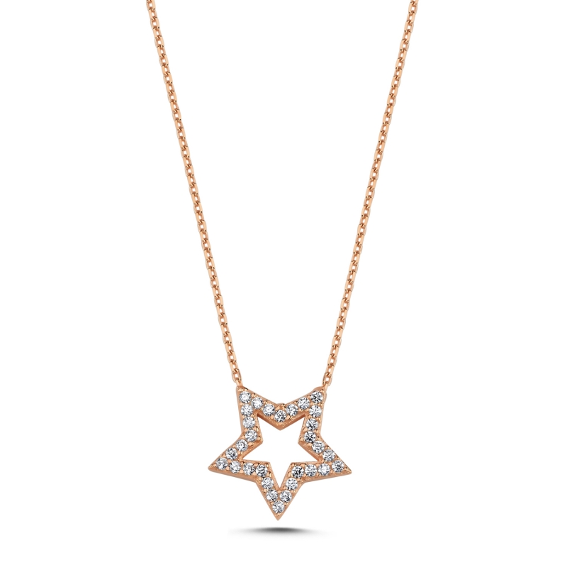 Star%20CZ%20Necklace-Rose%20Gold%20Plated