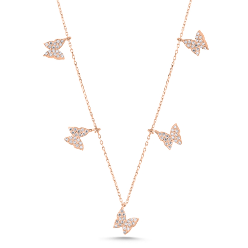 Butterfly%20CZ%20Dangle%20Charm%20Necklace-Rose%20Gold%20Plated