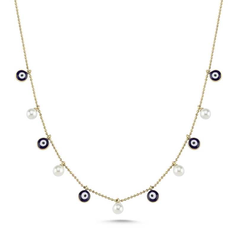 Round%20Pearl%20&%20Enamel%20Eye%20Dangle%20Charm%20Necklace-Gold%20Plated