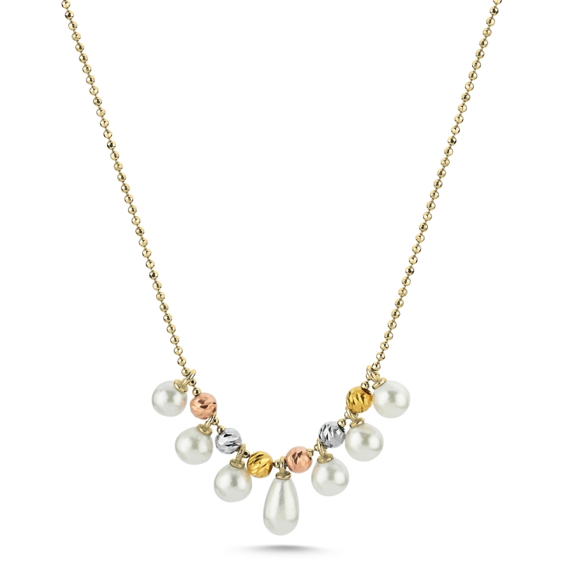 Diamond%20Cut%20Tricolor%20Ball%20&%20Pearl%20Necklace-Gold%20Plated