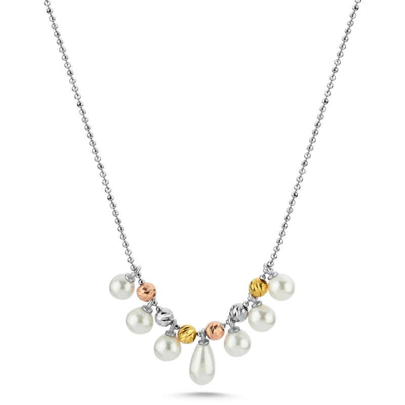 Diamond%20Cut%20Tricolor%20Ball%20&%20Pearl%20Necklace