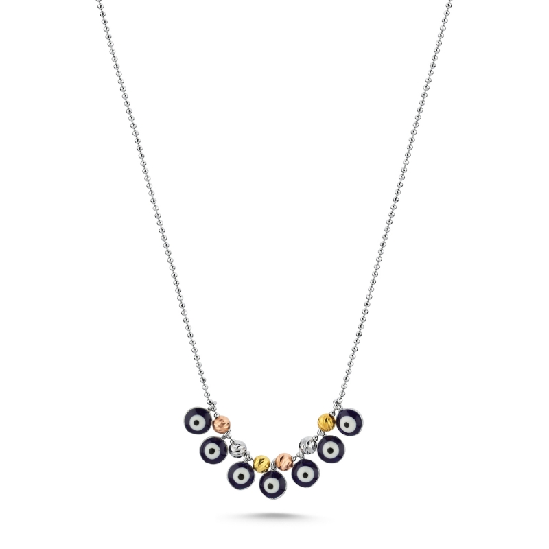 Diamond%20Cut%20Tricolor%20Ball%20&%20Enamel%20Eye%20Necklace