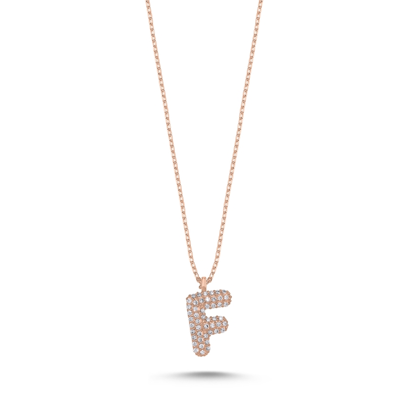 -F-%20Initial%20CZ%20Necklace-Rose%20Gold%20Plated