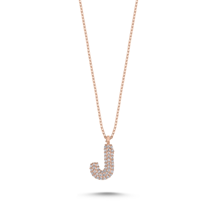 -J-%20Initial%20CZ%20Necklace-Rose%20Gold%20Plated