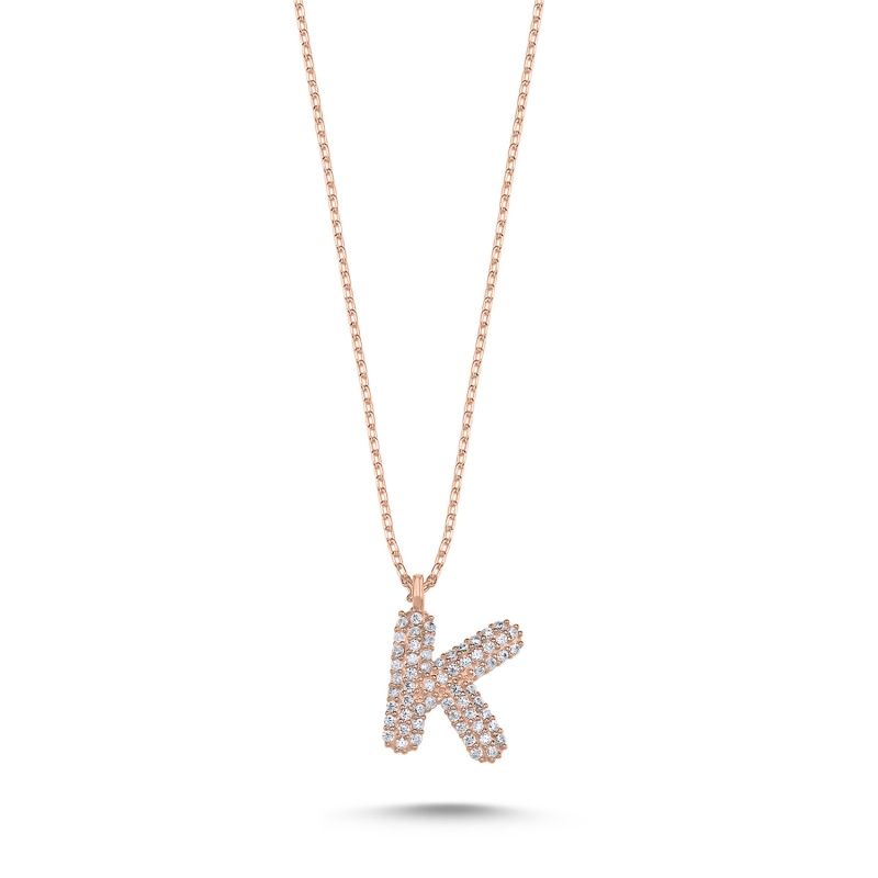 -K-%20Initial%20CZ%20Necklace-Rose%20Gold%20Plated