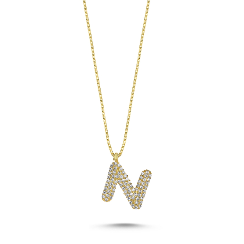 -N-%20Initial%20CZ%20Necklace-Gold%20Plated