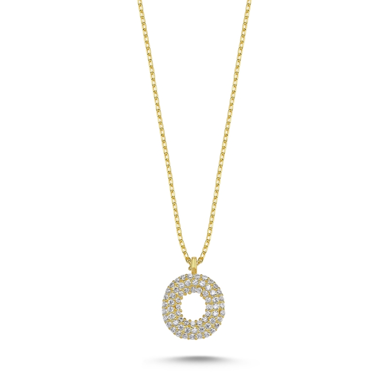 -O-%20Initial%20CZ%20Necklace-Gold%20Plated