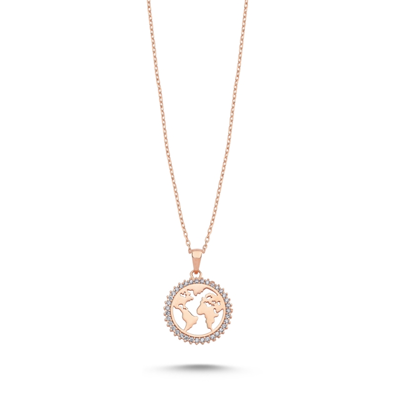 Globe%20CZ%20Necklace-Rose%20Gold%20Plated