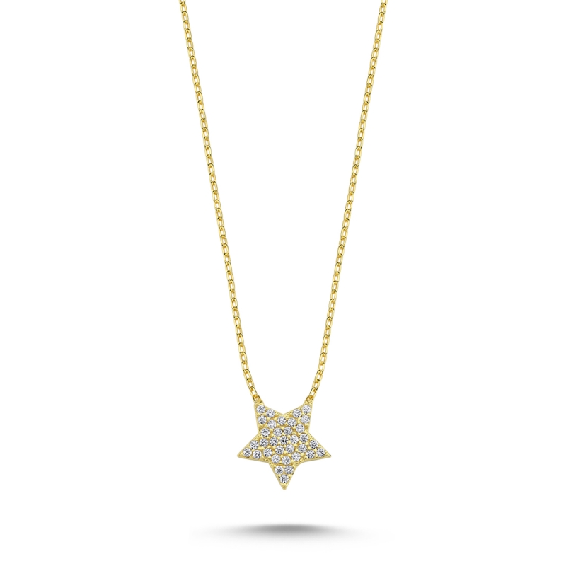 CZ%20Star%20Necklace-Gold%20Plated