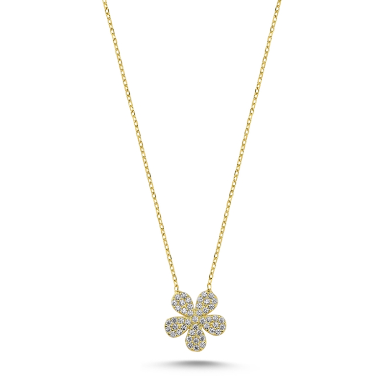 Daisy%20CZ%20Necklace-Gold%20Plated