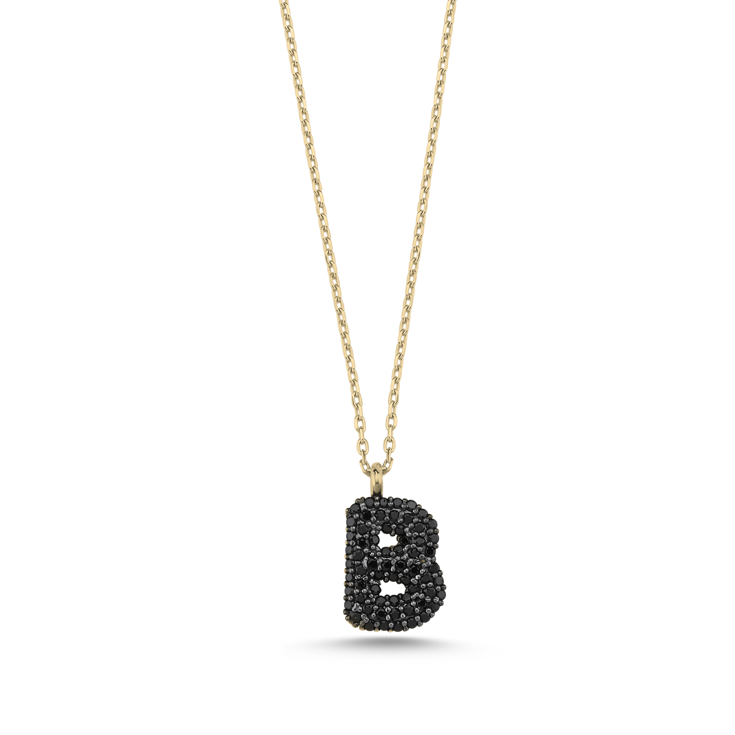 -B-%20Initial%20Black%20CZ%20Necklace-Altın%20kaplama