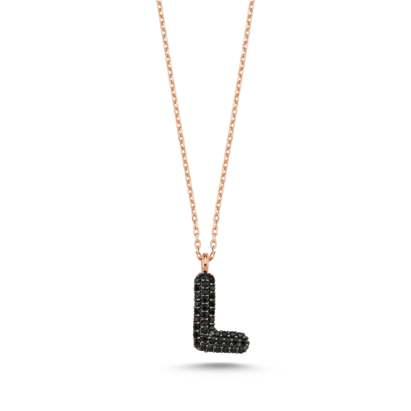 -L-%20Initial%20Black%20CZ%20Necklace-Rose%20Gold%20Plated