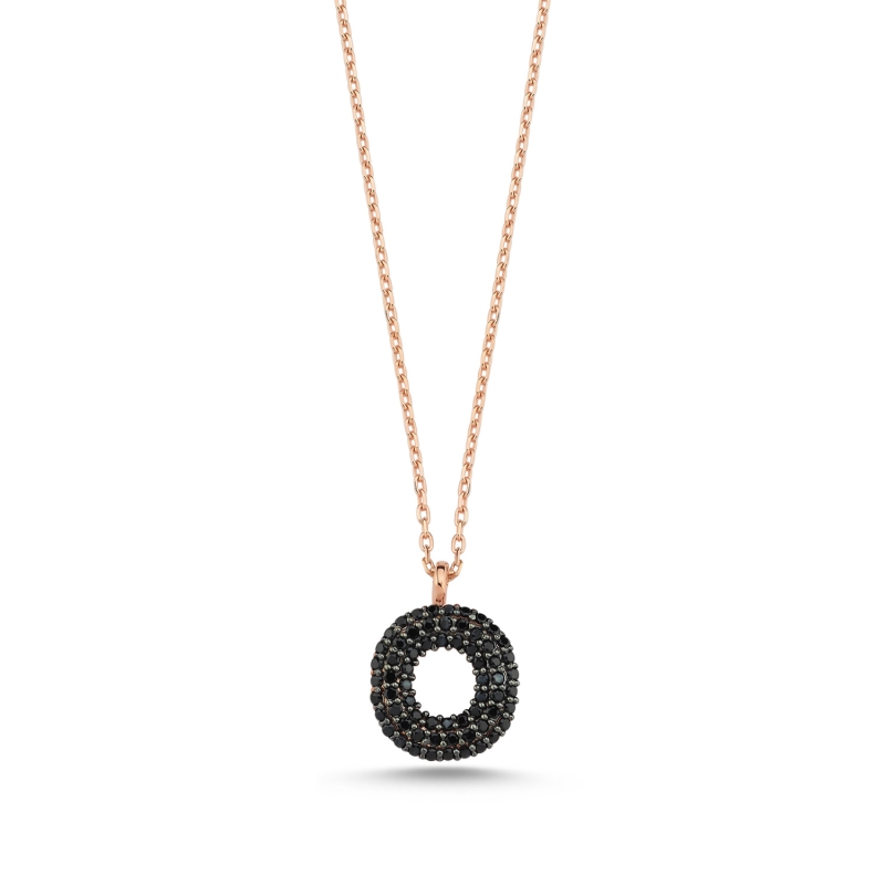 -O-%20Initial%20Black%20CZ%20Necklace-Rose%20Gold%20Plated