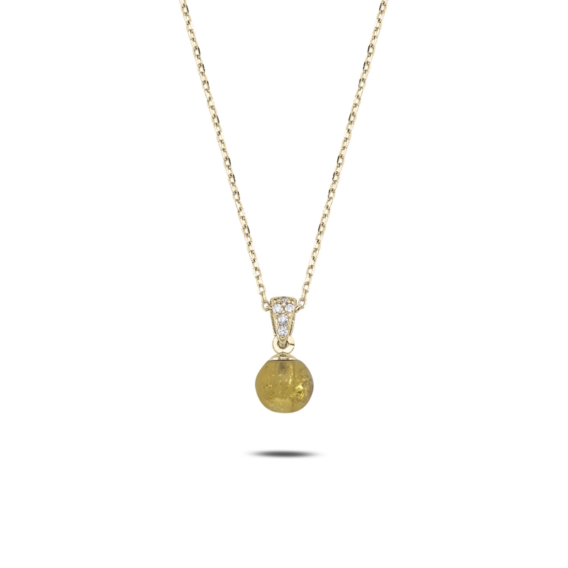 Yellow%20Ball%20Necklace-Gold%20Plated