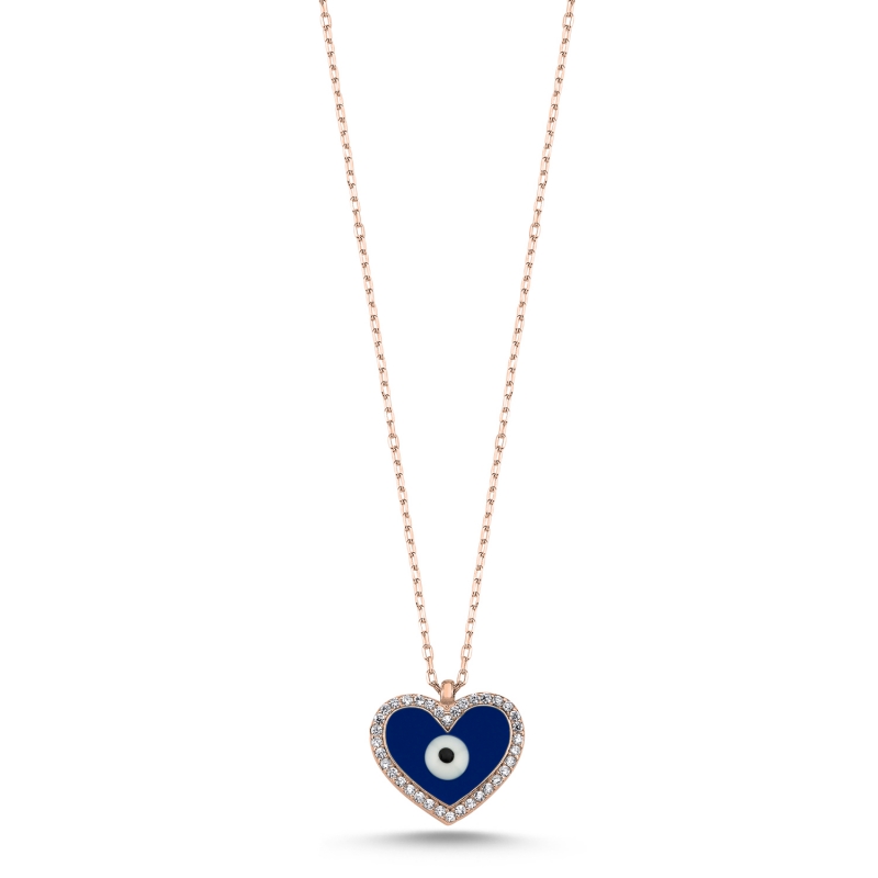 Heart%20Enamel%20Evil%20Eye%20&%20CZ%20Necklace-Rose%20Gold%20Plated