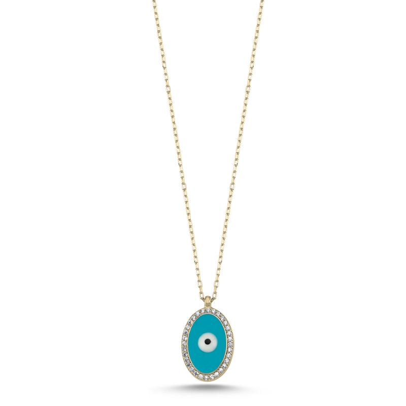 Oval%20Enamel%20Evil%20Eye%20&%20CZ%20Necklace-Gold%20Plated