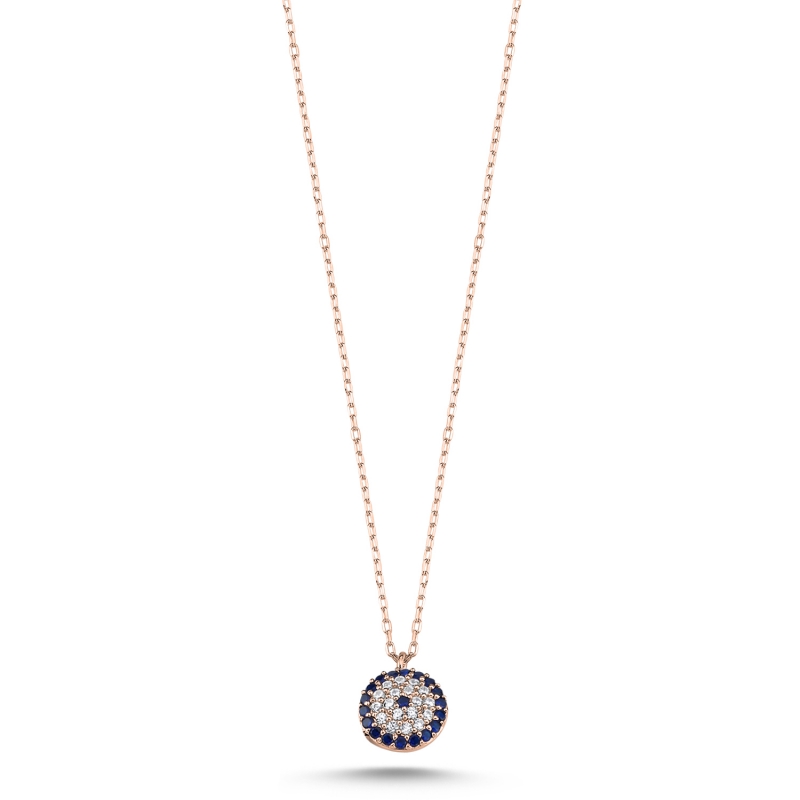 Evil%20Eye%20CZ%20Necklace-Rose%20Gold%20Plated